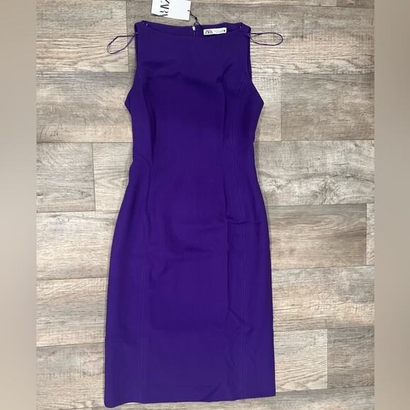 RARE!!! ZARA Sleeveless Midi Dress NWT - Picture 14 of 15